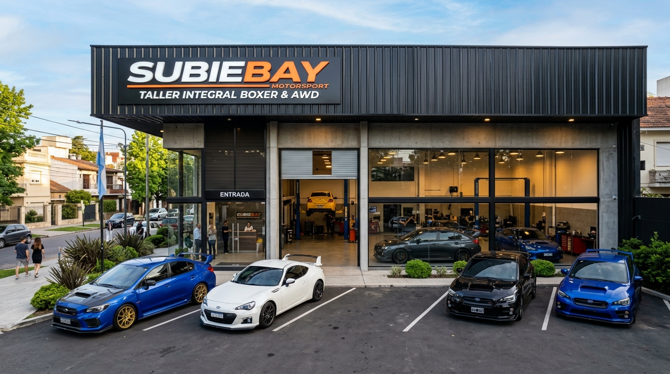 Fachada SubieBay Motorsport en San Isidro